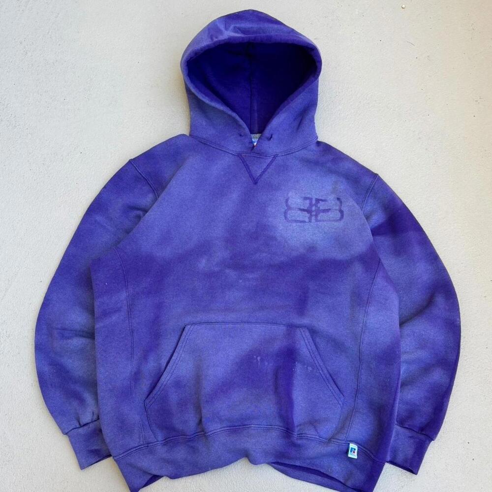 vintage sun faded purple russell hoodie🖨️